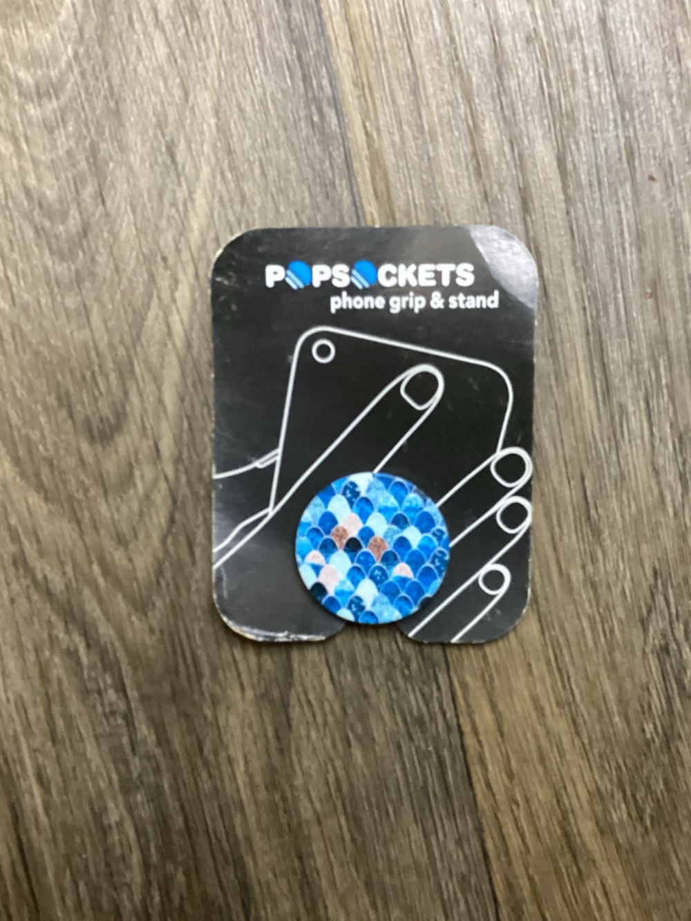 PopSocket Phone Grip & Stand - Blue and Teal Scale Pattern